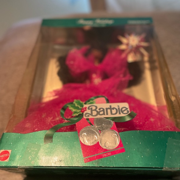 Mattel Barbie 4543  1990 Happy Holidays African American Doll Vintage - Picture 4 of 10